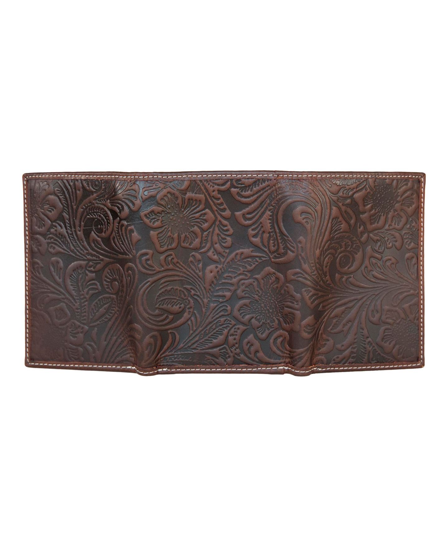 Мужской кошелёк Lucky Brand Western Embossed Leather Trifold Wallet — фото 5