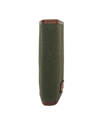 Men's Canvas with Leather Trim Trifold Wallet