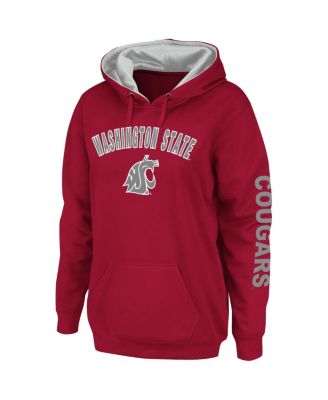 Women's Crimson Washington State Cougars Loud and Proud Pullover Hoodie