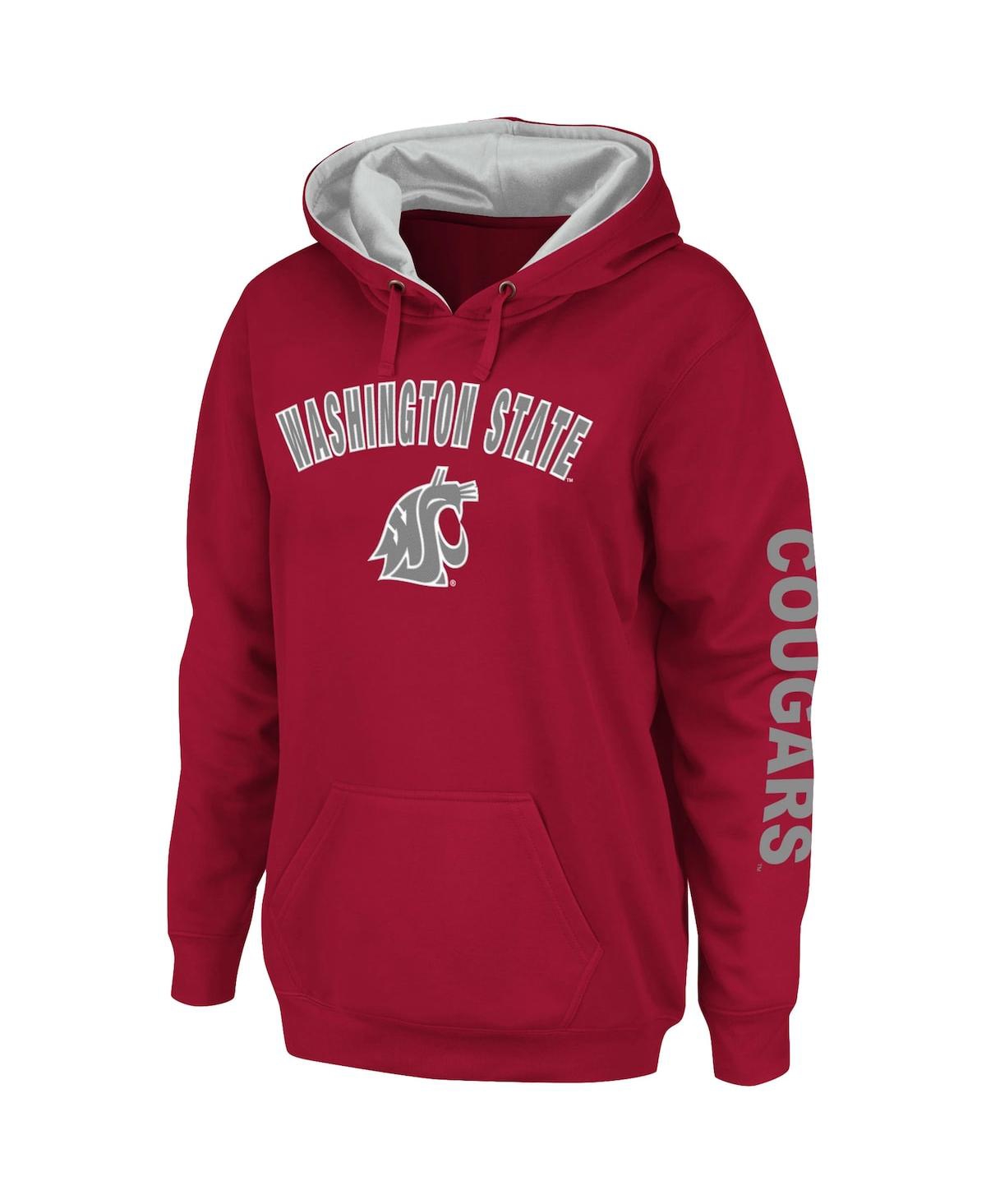 Women's ColosseumWashington State Cougars Loud and Proud Pullover Hoodie - Crimson