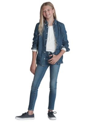 Big Girls Aubrie Five-Pocket Denim Leggings