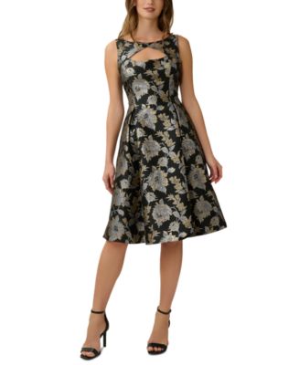 Adrianna papell metallic clearance jacquard sheath dress