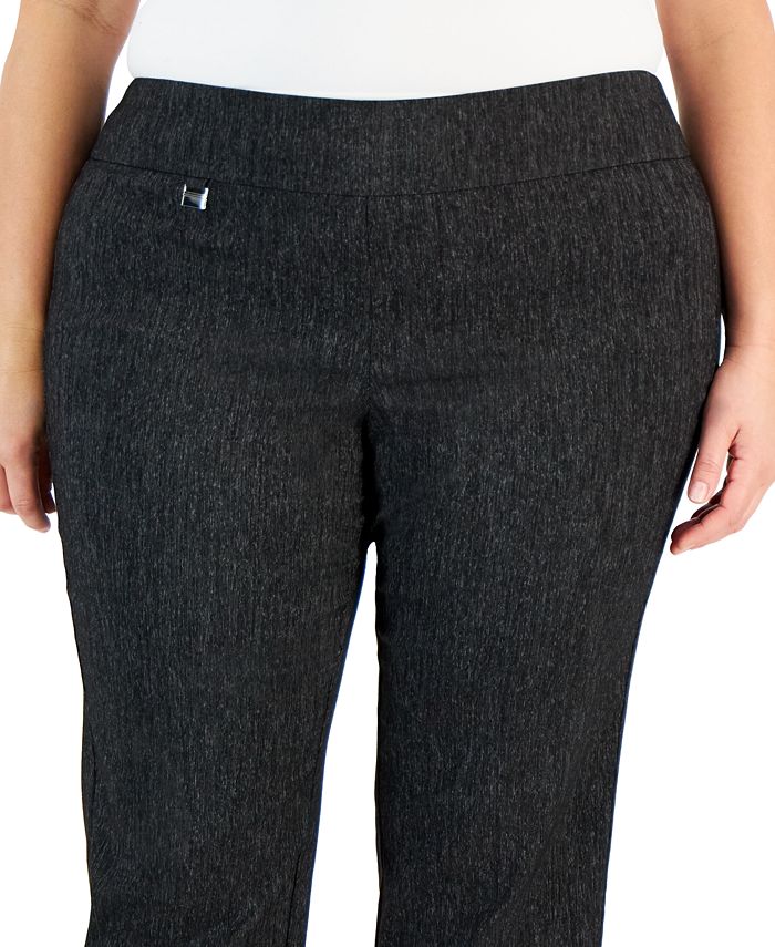 Alfani Plus Size Jacquard Tummy Control Capri Pants Created For Macy S Macy S