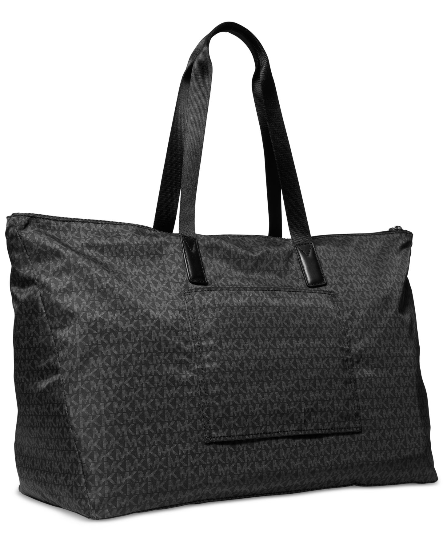 Женская сумка Michael Kors Logo Jet Set Travel Large Packable Nylon Tote, цвет: Чёрный — фото 2