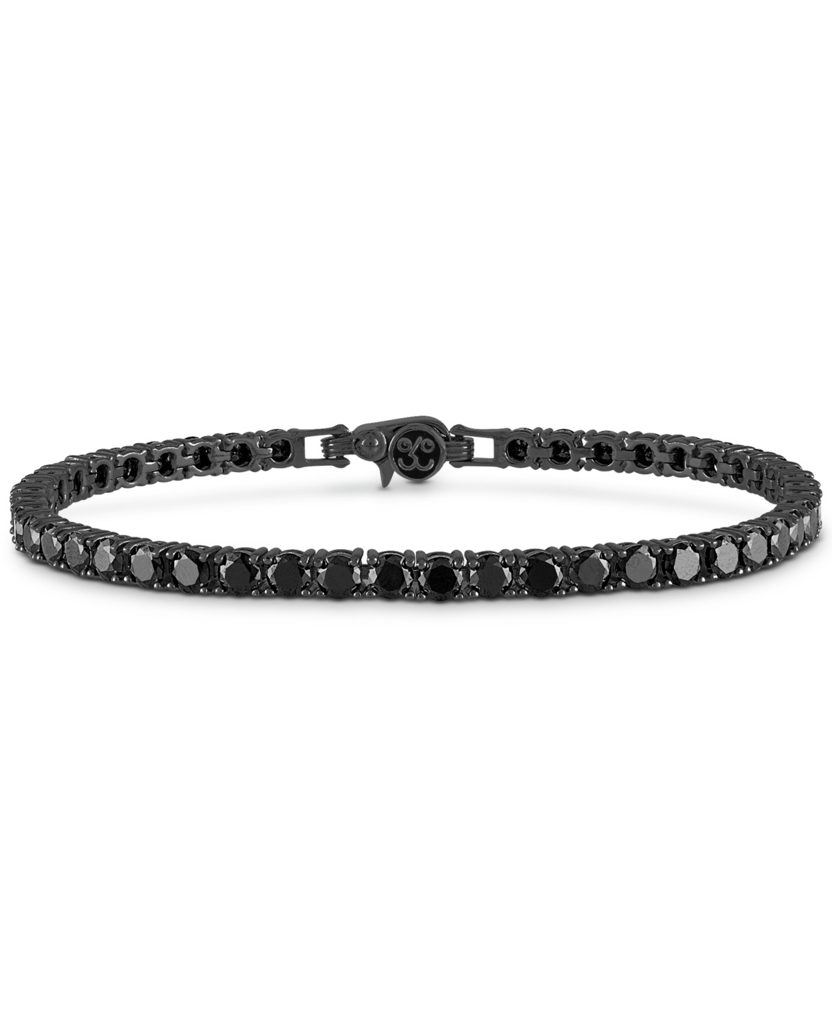 White Cubic Zirconia Tennis Bracelet in Sterling Silver (Also in Black Cubic Zirconia), Created for Macy's - Black