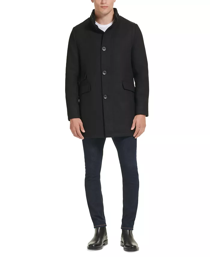 Men's Wool Button Car Coat - thumbnail 3
