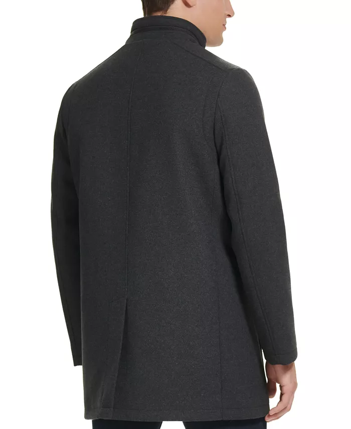 Men's Wool Button Car Coat - thumbnail 8