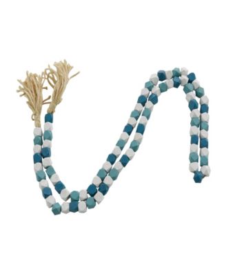 Handmade Beaded Geometric Garland with Tassel