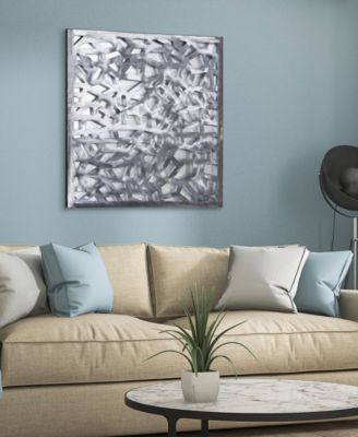 Enigma Polished Steel Leaf 3D Abstract Metal Wall Art, 32" x 32"