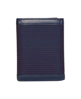 Men's Logo Rubber Leather Trifold Wallet