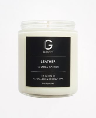 Guidotti Candle Leather Scented Candle Collection In Clear