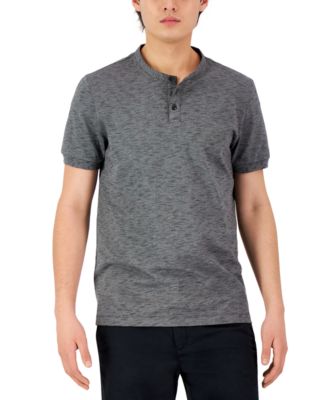 Alfani - Men's Short-Sleeve Blurred Feeder Stripe Henley T-Shirt