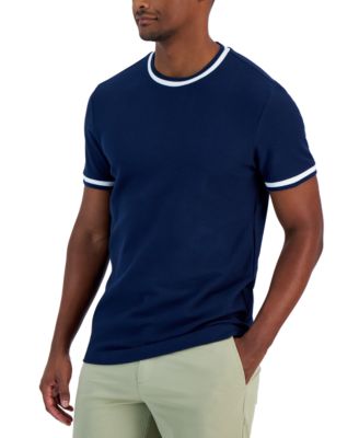 Alfani - Men's Tipped Textured Piqu&eacute; T-Shirt