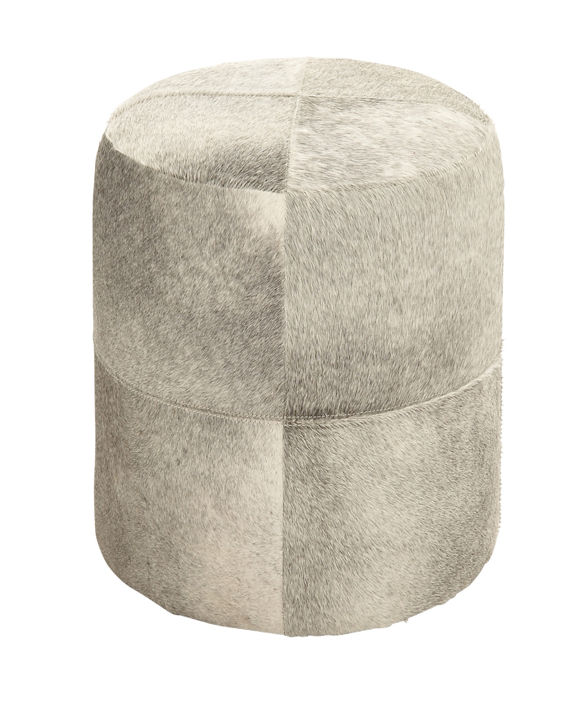 Rosemary Lane Leather Handmade Stool with Patchwork Pattern,