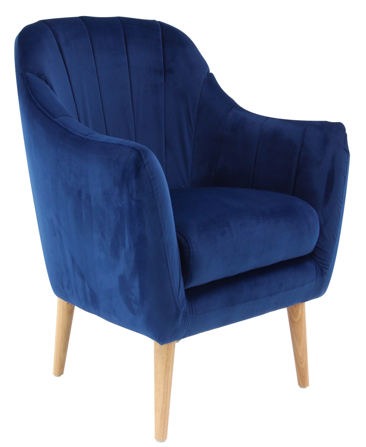 Rosemary Lane Fabric Tufted Accent Chair, 30" X 28" X 32" In Blue