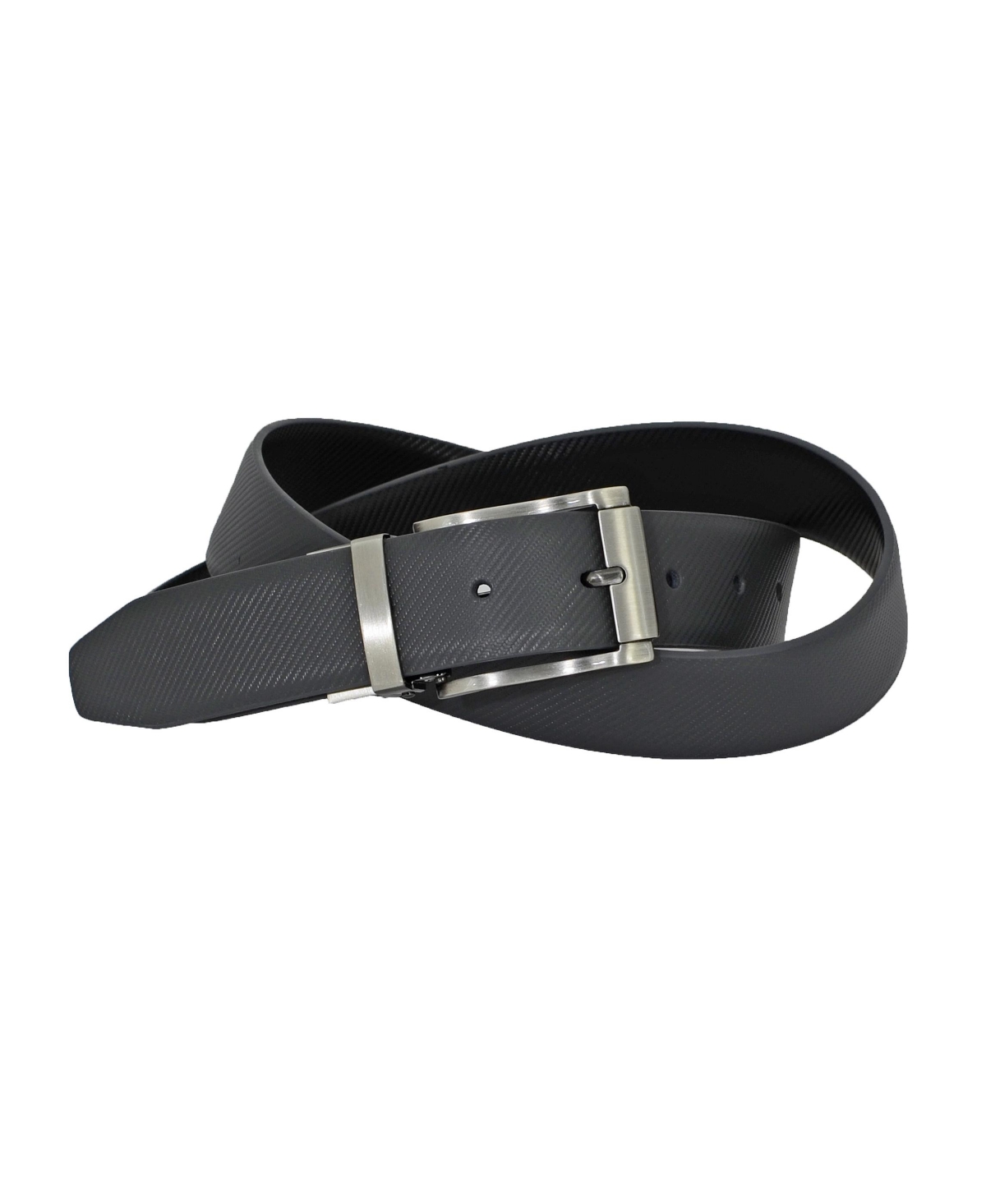 Men's Leather Reversible Dress Belt - Charcoal, Black