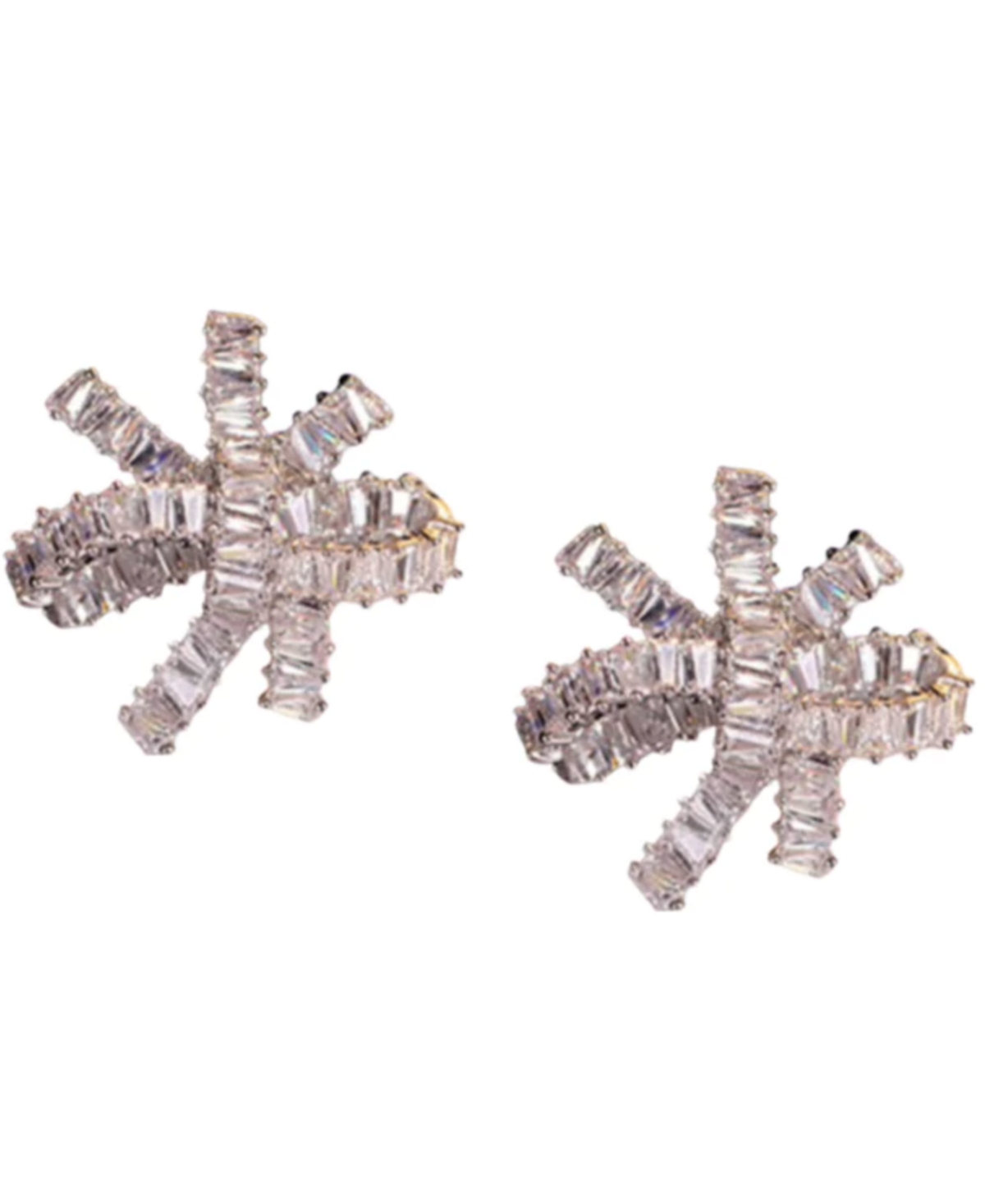 Women's Bowknot Stud Earrings - Silver Plated