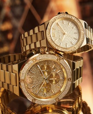 Lennox His and Hers Pavé Gold-Tone Watch Set Michael Kors Men main image 4