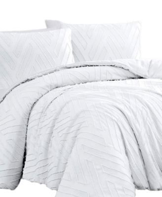 Chevron Clipped Jacquard 3-Pc. Comforter Set, Full/Queen