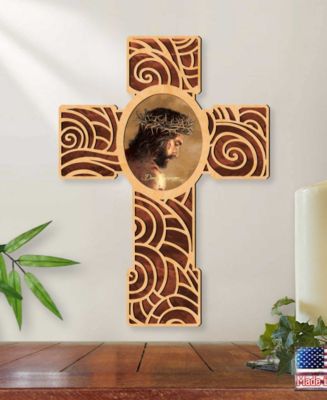 Jesus Inspirational Wooden Modern Cross