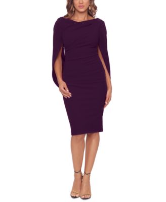 Betsy & Adam Caped Sheath Dress - Macy's