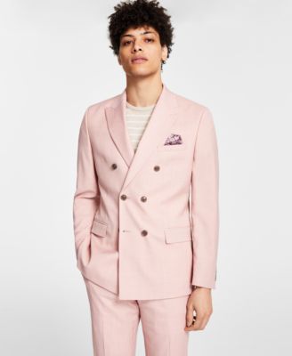 TOPMAN Denim Jacket With Pockets in Pink for Men