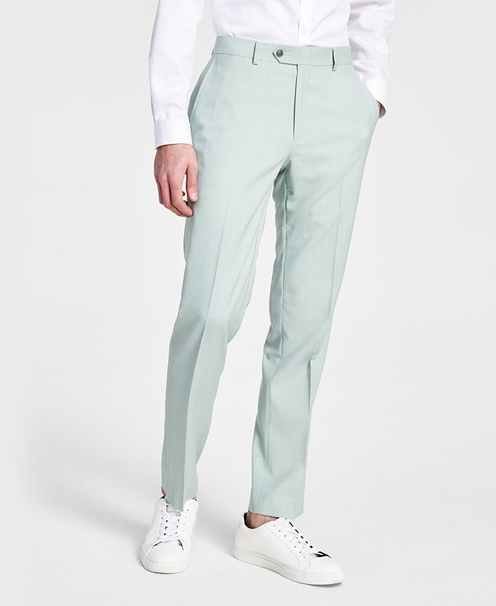 Bar III Men's Slim-Fit Wool Sharkskin Suit Pants, Created for Macy's ...