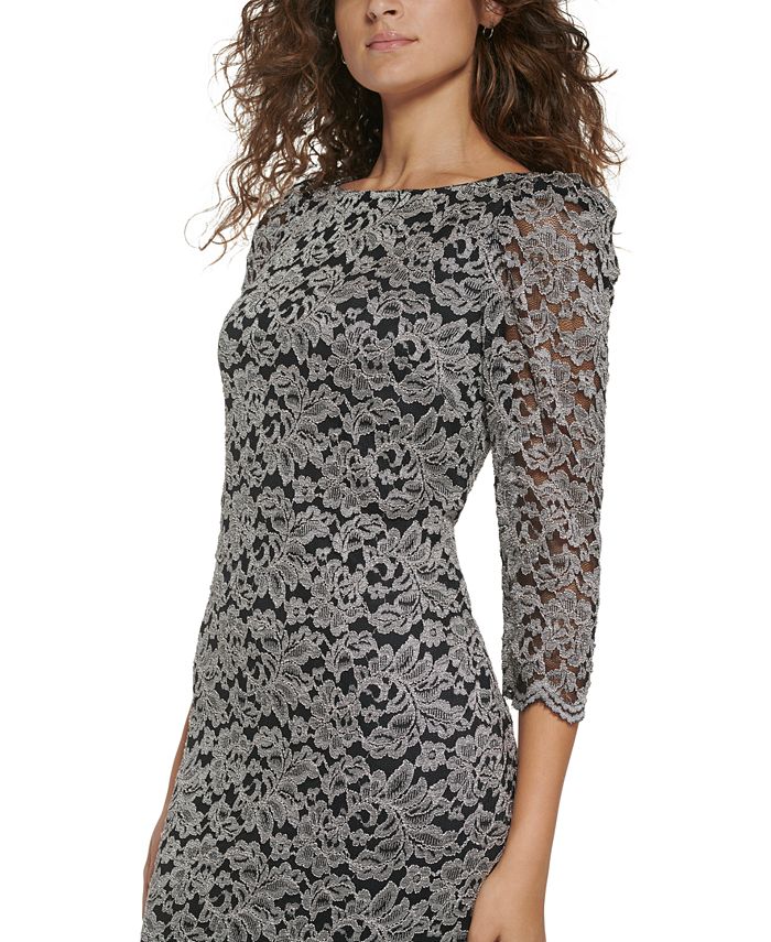 Jessica Howard Women s 3 4 Sleeve Lace Shift Dress Macy s