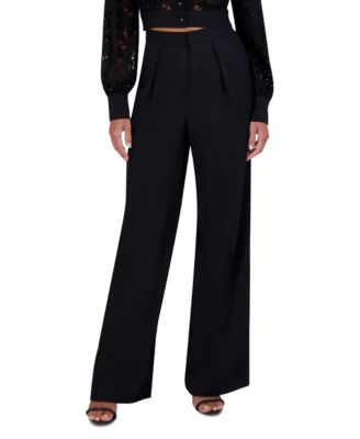 BCBGMAXAZRIA - Women's Pleated Wide-Leg Suit Pants