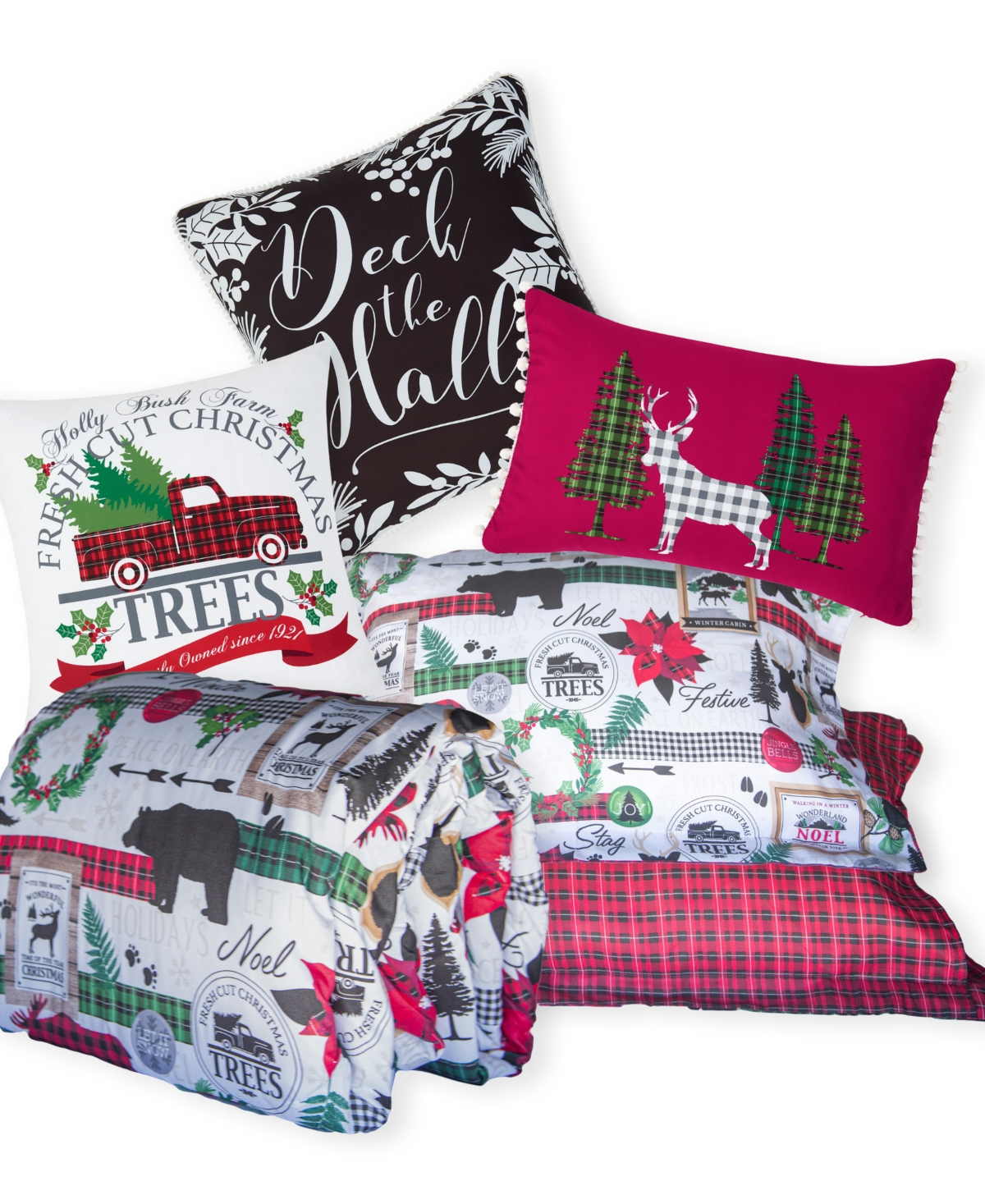Southshore Fine Linens Merry Town Christmas Reversible 6-Pc. Comforter Set