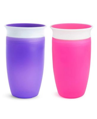 Toddler Miracle 360 Sippy Cup, Pink/Purple, 10 Oz, 2 Count
