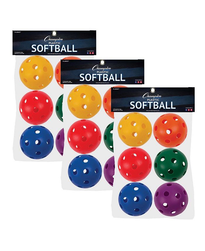 Champion Sports Plastic Softballs, Set of 18 Macy's