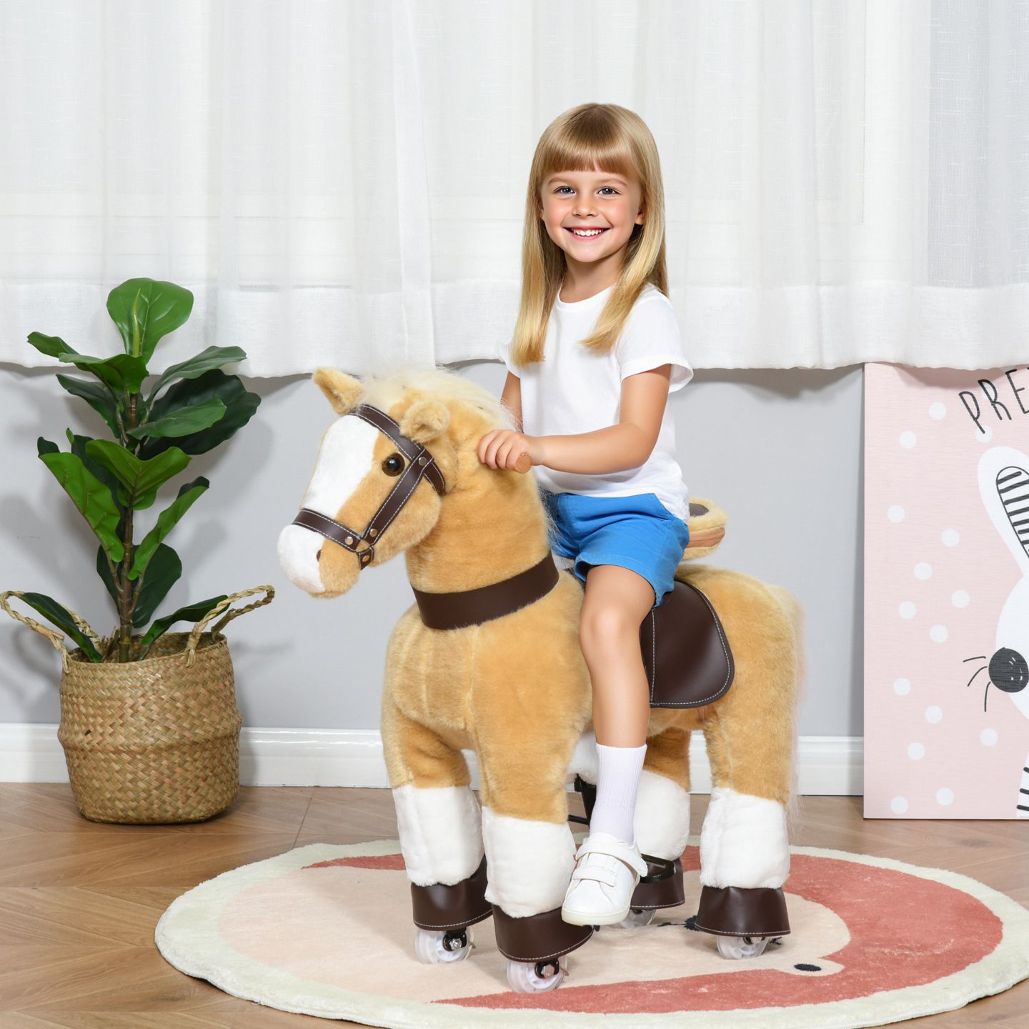 Детская игрушка Qaba Kids Ride-on Walking Horse with Easy Rolling Wheels — фото 2