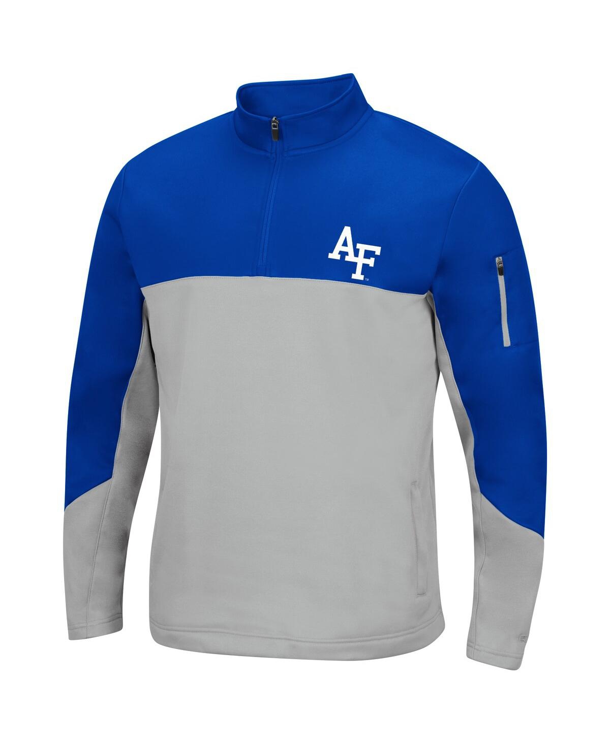 Men's Colosseum Gray Air Force Falcons Triple Dog Dare Quarter-Zip Jacket - Gray