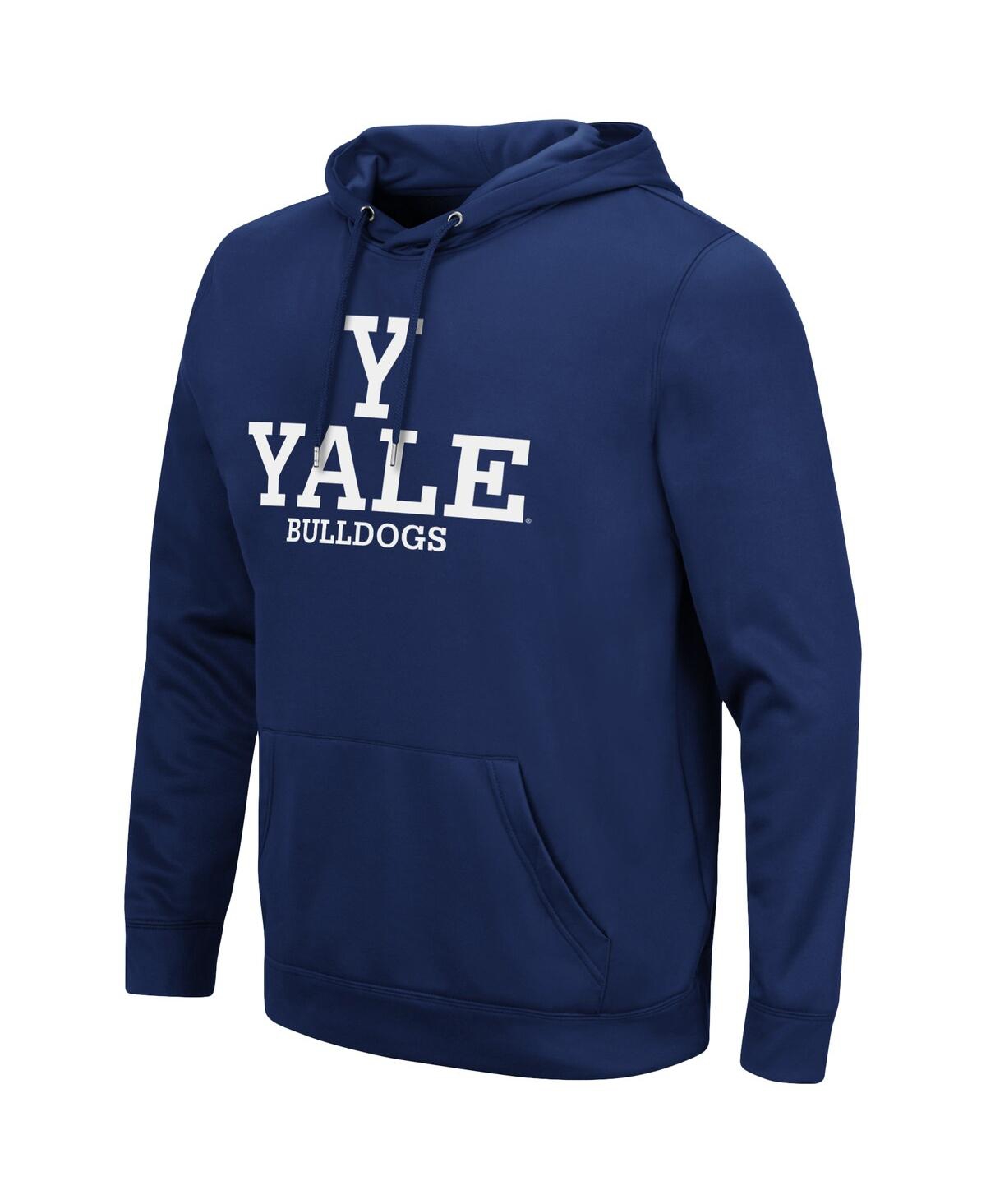 Shop Colosseum Men's  Navy Yale Bulldogs Lantern Pullover Hoodie