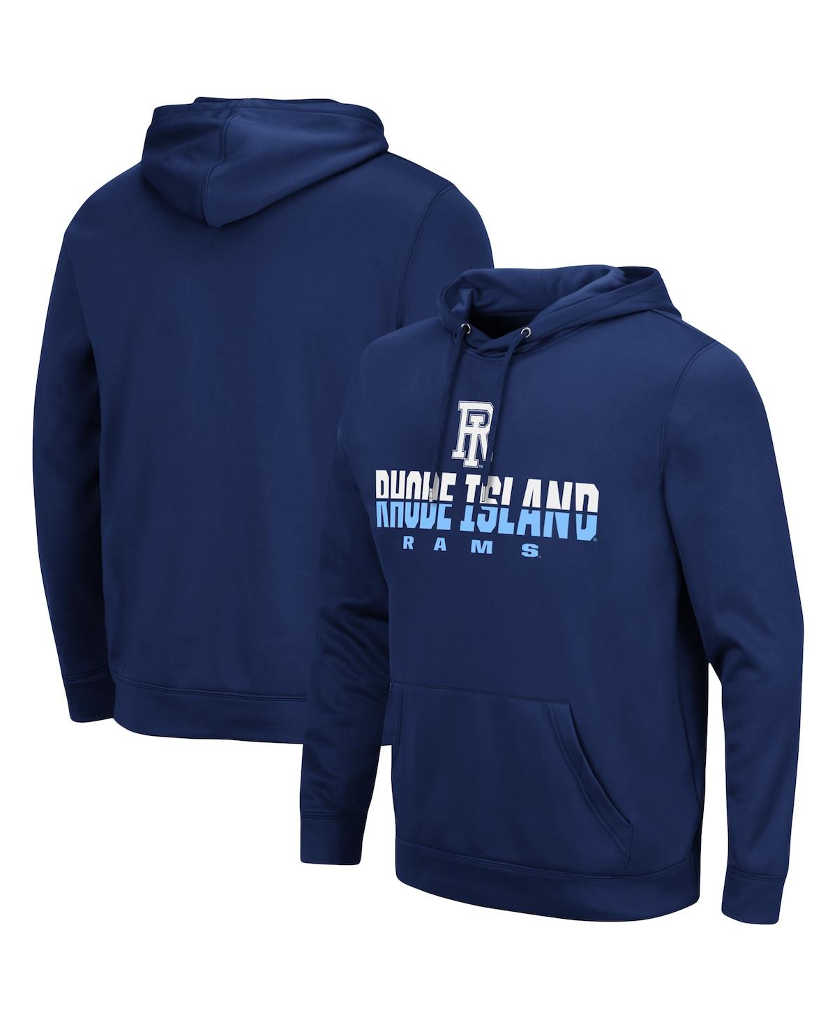 Colosseum Navy Rhode Island Rams Lantern Pullover Hoodie In Navy