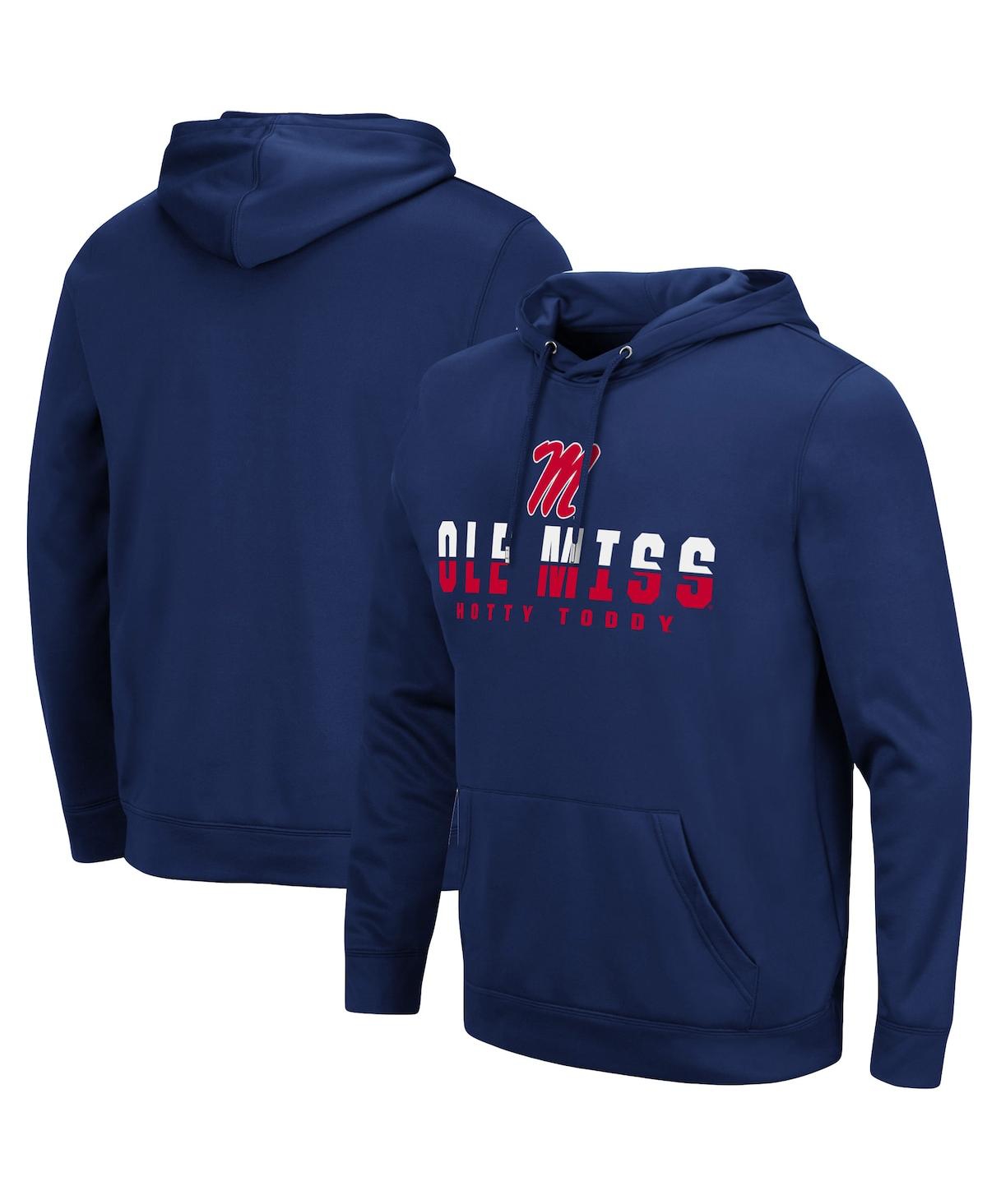 COLOSSEUM MEN'S COLOSSEUM NAVY OLE MISS REBELS LANTERN PULLOVER HOODIE