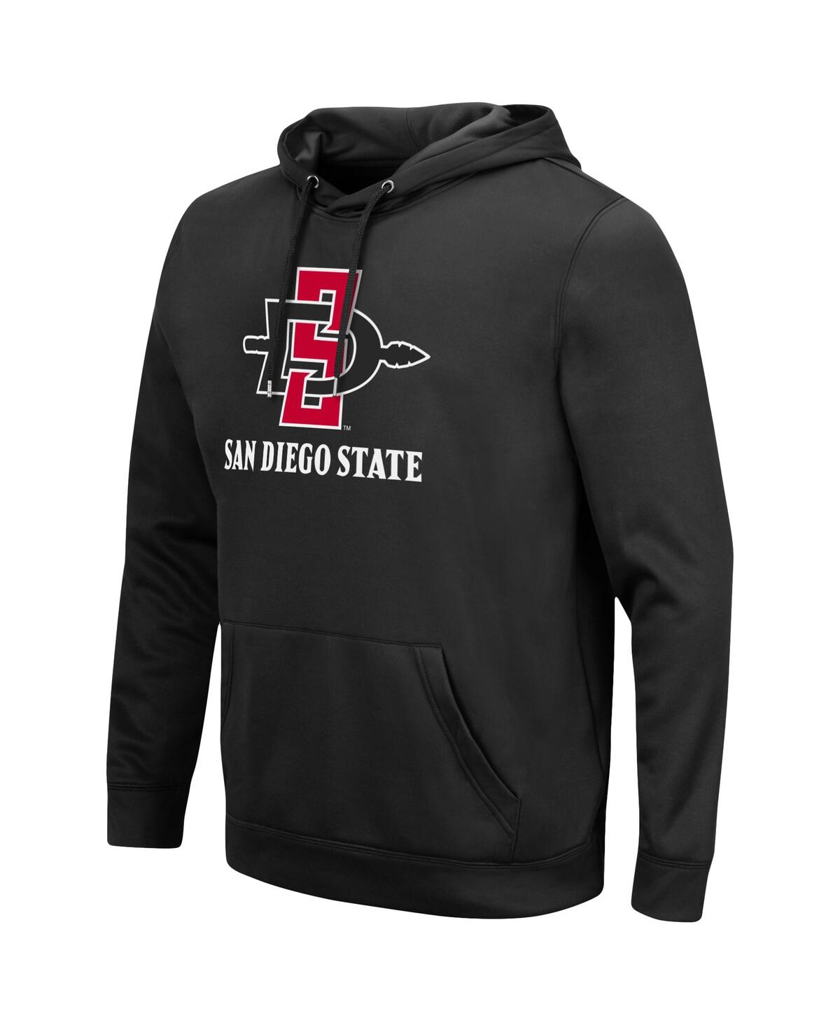 Colosseum Men's Black San Diego State Aztecs Lantern Pullover Hoodie In Black