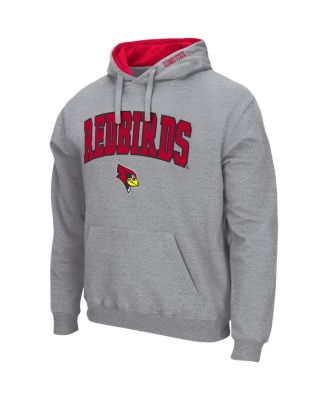 Men's Heathered Gray Illinois State Redbirds Arch & Logo 3.0 Pullover Hoodie