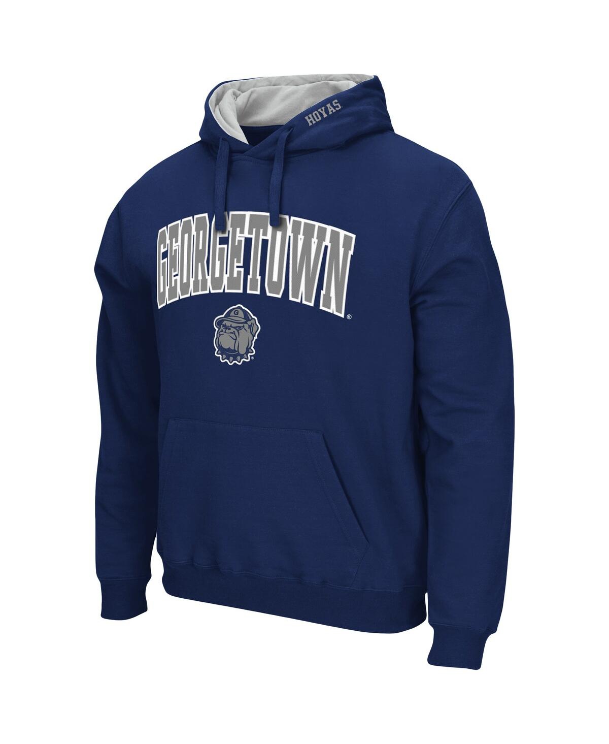 Shop Colosseum Men's  Navy Georgetown Hoyas Arch And Logo Pullover Hoodie