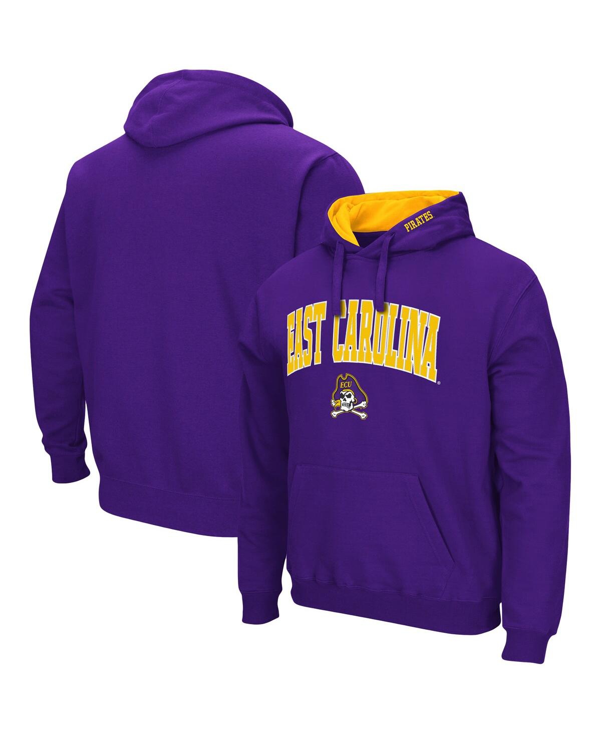Colosseum Men's Ecu Pirates Arch And Logo 3.0 Full-zip Hoodie In Purple
