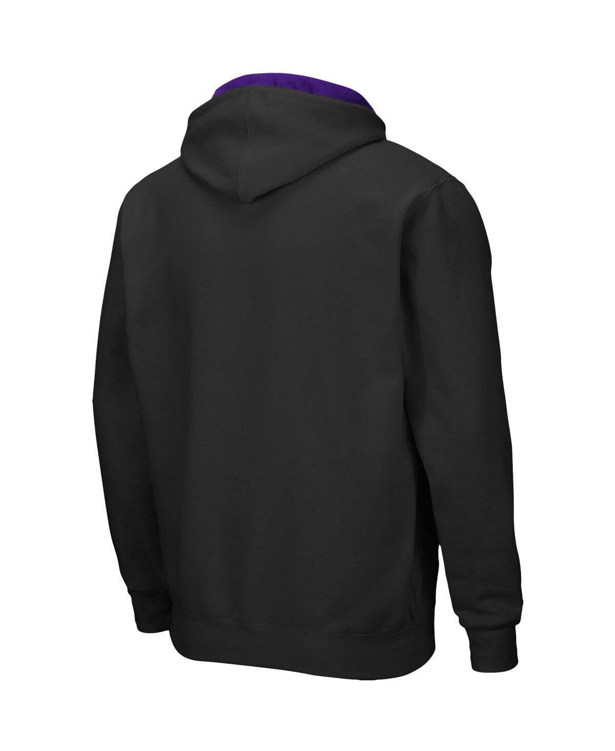 Colosseum Men's  Heathered Gray Tcu Horned Frogs Arch And Logo 3.0 Full-zip Hoodie In Heathered Gray