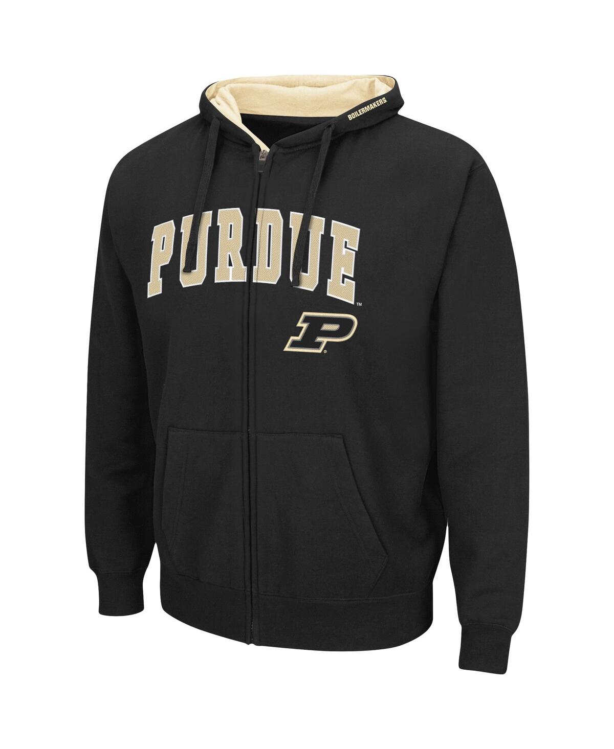 Shop Colosseum Men's  Black Purdue Boilermakers Arch And Logo 3.0 Full-zip Hoodie