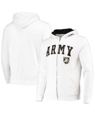 Men's White Army Black Knights Arch and Logo 3.0 Full-Zip Hoodie