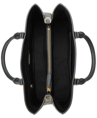 Crosshatch Leather Large Hanna Satchel