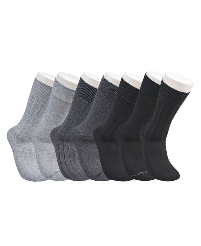 Geoffrey Beene Men's Dress Crew Socks, Pack of 7 Macy's