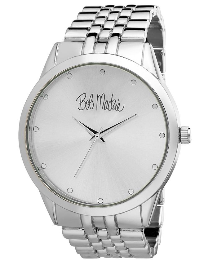 Bob Mackie Men's and Women's Silvertone Base Metal Bracelet 2 Piece