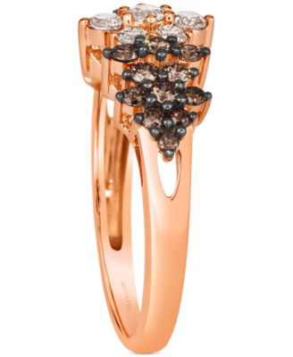 Chocolate Ombr&eacute; Diamond Cluster Ring (1 ct. t.w.) in 14k Rose Gold, White Gold or Yellow Gold