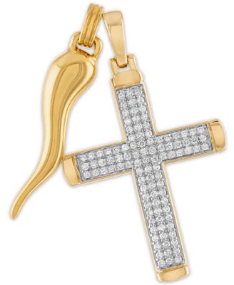 Macy's jewelry mens hot sale cross necklace