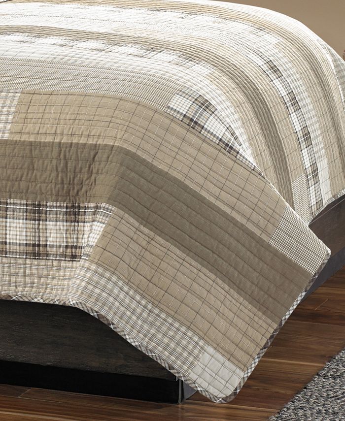 Eddie Bauer Fairview Saddle Reversible 3Piece Full/Queen Quilt Set